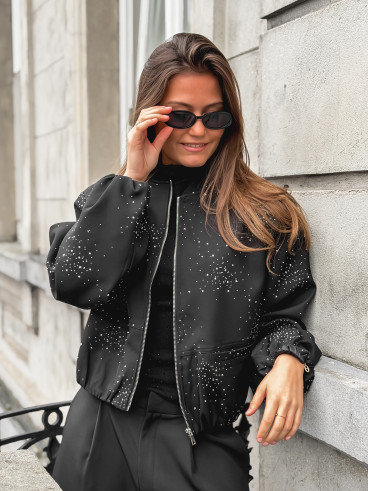 Bomber à strass Ceylan - Noir Bomber à strass Ceylan - Noir
