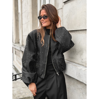 Bomber à strass Ceylan - Noir