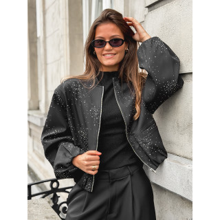 Bomber à strass Ceylan - Noir