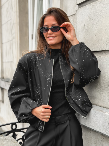 Bomber à strass Ceylan - Noir Bomber à strass Ceylan - Noir