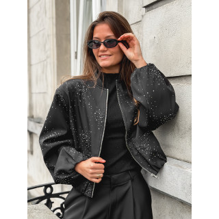 Bomber à strass Ceylan - Noir