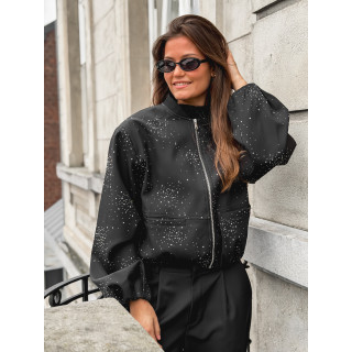 Bomber à strass Ceylan - Noir