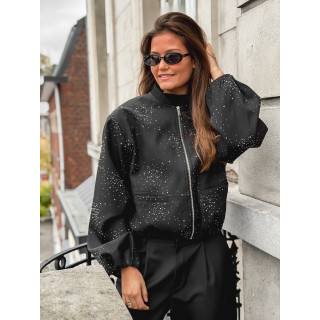 Bomber à strass Ceylan - Noir