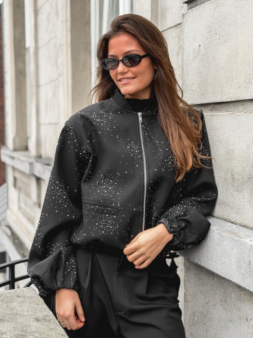 Bomber à strass Ceylan - Noir Bomber à strass Ceylan - Noir