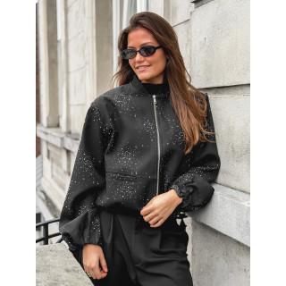 Bomber à strass Ceylan - Noir