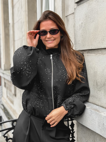 Bomber à strass Ceylan - Noir Bomber à strass Ceylan - Noir