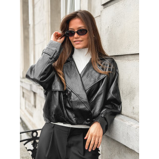 Veste en simili Rosélia - Noir