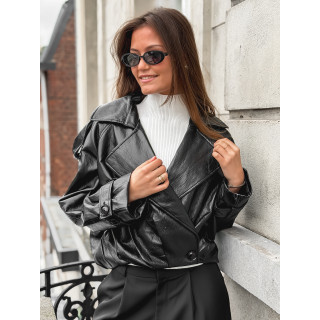 Veste en simili Rosélia - Noir