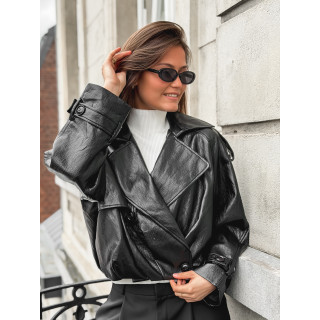 Veste en simili Rosélia - Noir