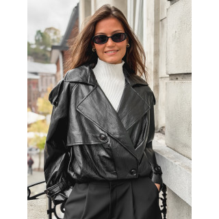 Veste en simili Rosélia - Noir