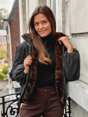 Veste réversible Zélénia - Noir