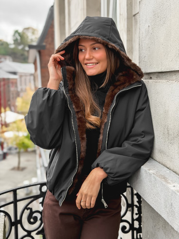 Veste réversible Zélénia - Noir