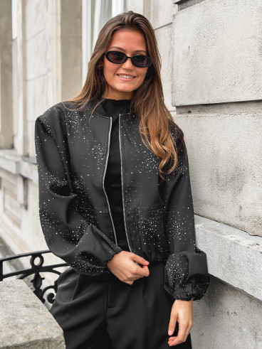 Bomber à strass Ceylan - Noir Bomber à strass Ceylan - Noir