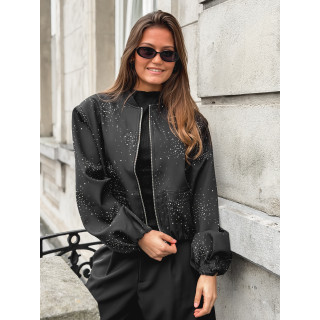 Bomber à strass Ceylan - Noir