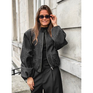 Bomber à strass Ceylan - Noir
