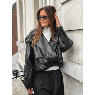 Veste en simili Rosélia - Noir