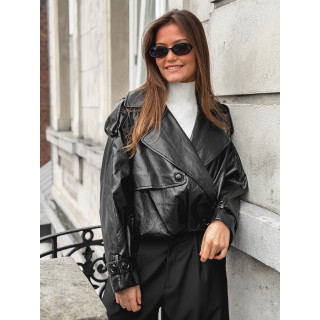 Veste en simili Rosélia - Noir