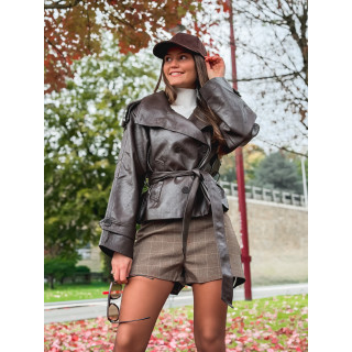 Veste en simili Nepal - Chocolat