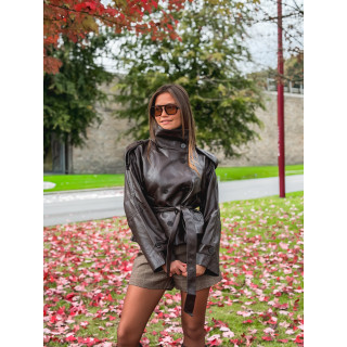 Veste en simili Nepal - Chocolat