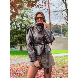Veste en simili Nepal - Chocolat