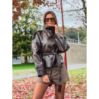 Veste en simili Nepal - Chocolat