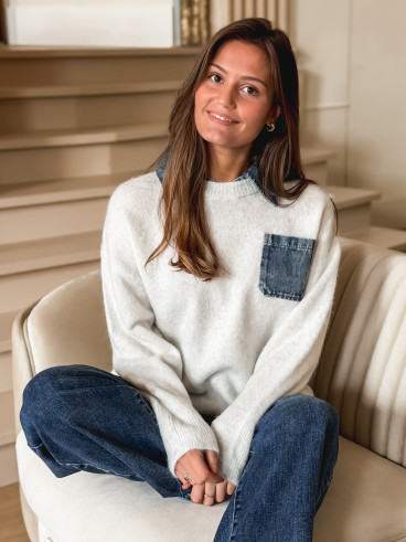 Pull Judi - Gris clair Pull Judi - Gris clair