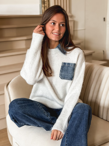 Pull Judi - Gris clair Pull Judi - Gris clair