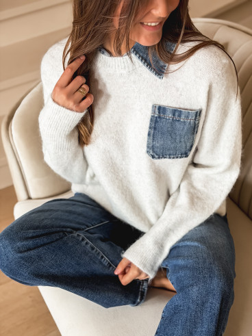 Pull Judi - Gris clair Pull Judi - Gris clair