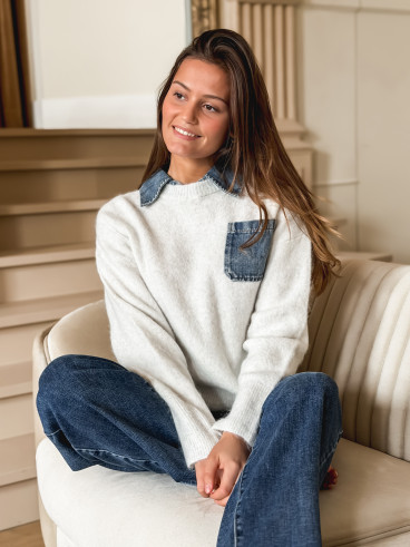Pull Judi - Gris clair Pull Judi - Gris clair
