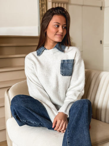 Pull Judi - Gris clair Pull Judi - Gris clair