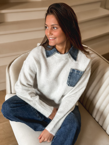 Pull Judi - Gris clair Pull Judi - Gris clair