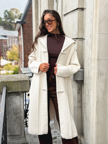 Manteau long Aléssia - Crème