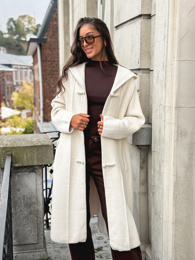 Manteau long Aléssia - Crème