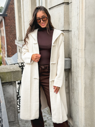 Manteau long Aléssia - Crème