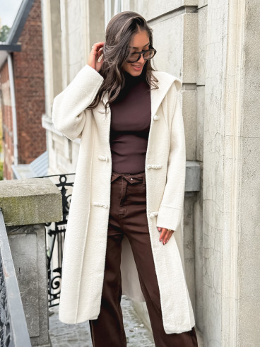 Manteau long Aléssia - Crème