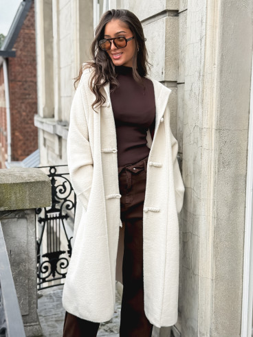 Manteau long Aléssia - Crème