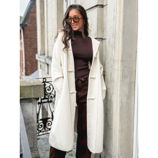 Manteau long Aléssia - Crème
