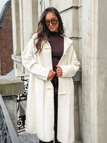 Manteau long Aléssia - Crème
