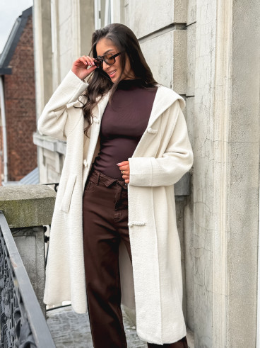 Manteau long Aléssia - Crème