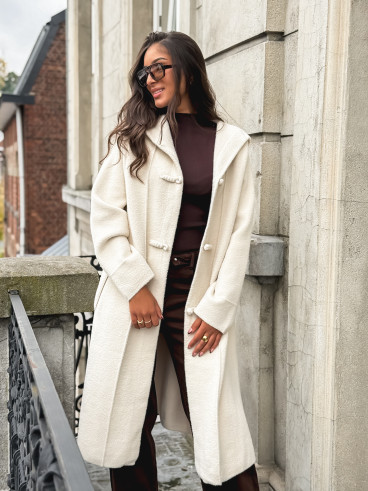 Manteau long Aléssia - Crème