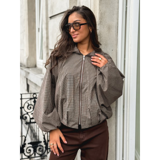 Veste à carreaux Noélise - Chocolat