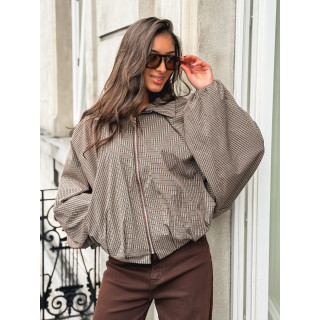 Veste à carreaux Noélise - Chocolat