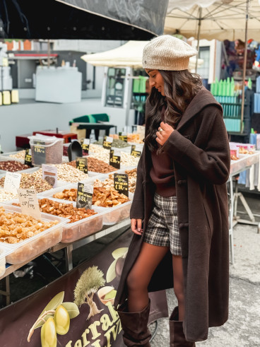Manteau long Aléssia - Chocolat