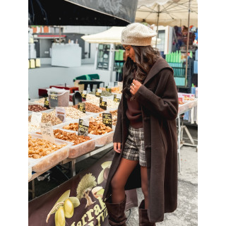 Manteau long Aléssia - Chocolat