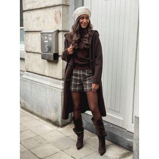 Manteau long Aléssia - Chocolat