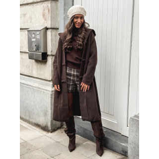 Manteau long Aléssia - Chocolat