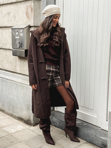 Manteau long Aléssia - Chocolat