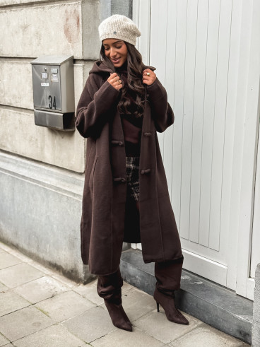 Manteau long Aléssia - Chocolat