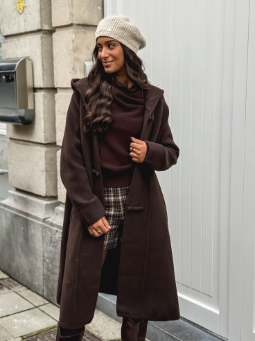 Manteau long Aléssia - Chocolat