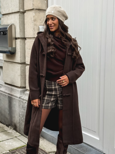 Manteau long Aléssia - Chocolat